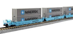 Kato 106-6198 Gunderson MAXI-I Double Stack Car MAERSK #100029 W/MAERSK Containers 5 Car Set (N Scale) -Model Shop 4949727682181 7fd849c13069ae21e0b004491adaad79 46430.1626081564